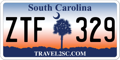 SC license plate ZTF329