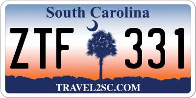 SC license plate ZTF331