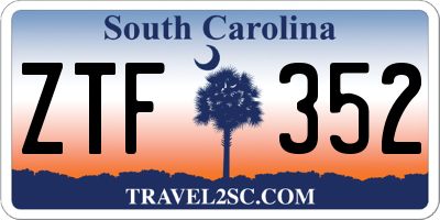 SC license plate ZTF352