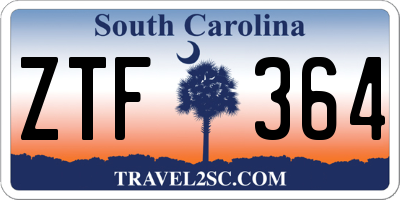 SC license plate ZTF364