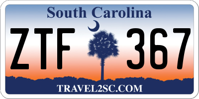 SC license plate ZTF367