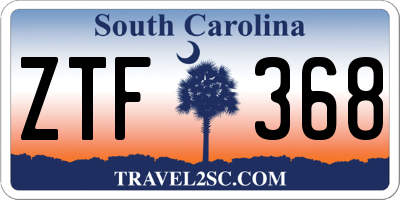 SC license plate ZTF368