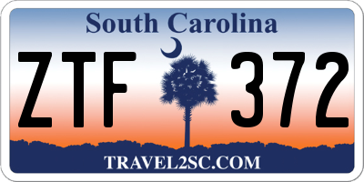 SC license plate ZTF372