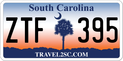 SC license plate ZTF395