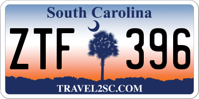 SC license plate ZTF396