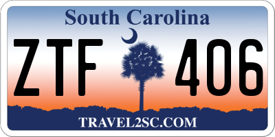 SC license plate ZTF406