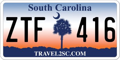 SC license plate ZTF416