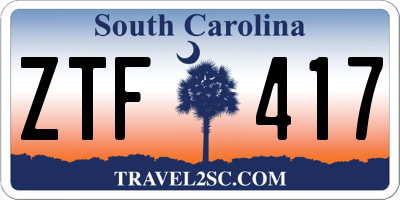 SC license plate ZTF417