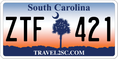 SC license plate ZTF421