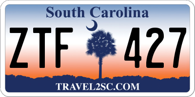 SC license plate ZTF427