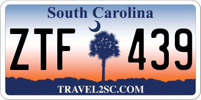 SC license plate ZTF439