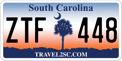 SC license plate ZTF448