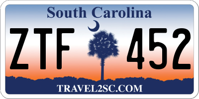 SC license plate ZTF452