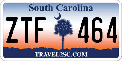 SC license plate ZTF464