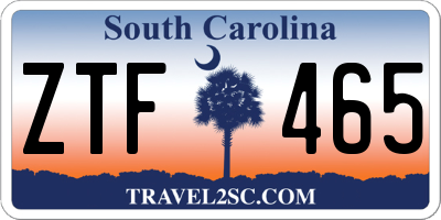 SC license plate ZTF465