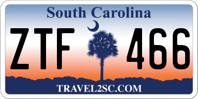 SC license plate ZTF466