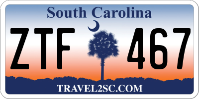 SC license plate ZTF467