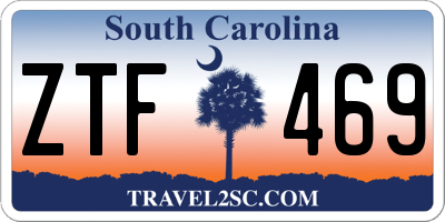 SC license plate ZTF469