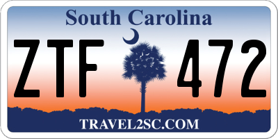 SC license plate ZTF472