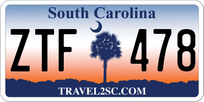 SC license plate ZTF478