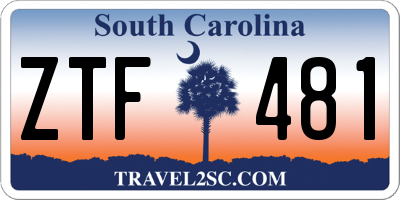 SC license plate ZTF481
