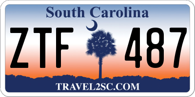SC license plate ZTF487
