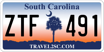 SC license plate ZTF491