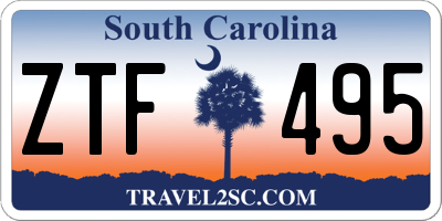 SC license plate ZTF495
