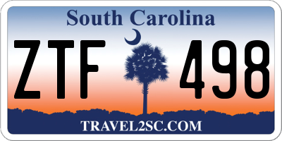 SC license plate ZTF498