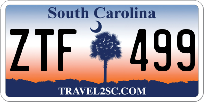 SC license plate ZTF499