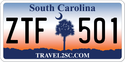 SC license plate ZTF501
