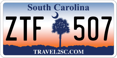 SC license plate ZTF507
