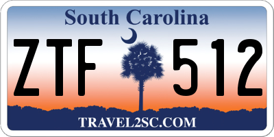 SC license plate ZTF512