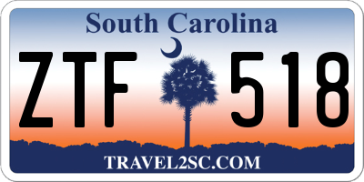 SC license plate ZTF518