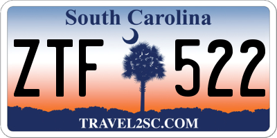 SC license plate ZTF522