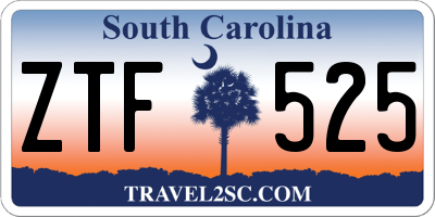 SC license plate ZTF525