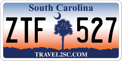 SC license plate ZTF527