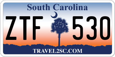 SC license plate ZTF530