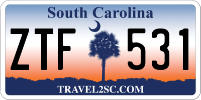 SC license plate ZTF531