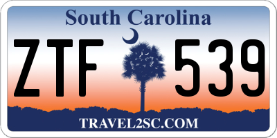 SC license plate ZTF539
