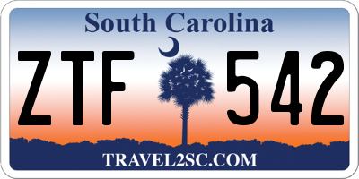 SC license plate ZTF542