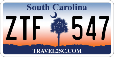 SC license plate ZTF547