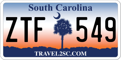 SC license plate ZTF549