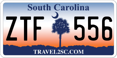 SC license plate ZTF556