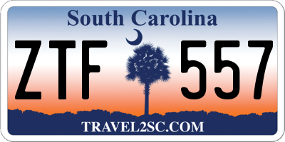 SC license plate ZTF557