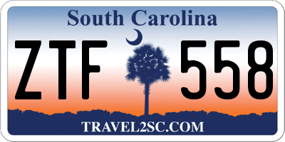 SC license plate ZTF558