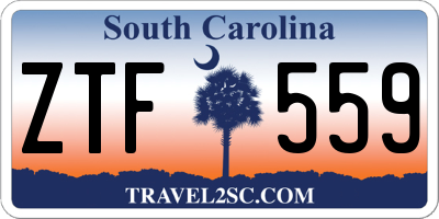 SC license plate ZTF559