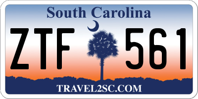 SC license plate ZTF561