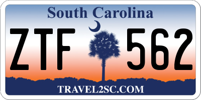 SC license plate ZTF562