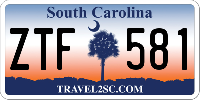 SC license plate ZTF581